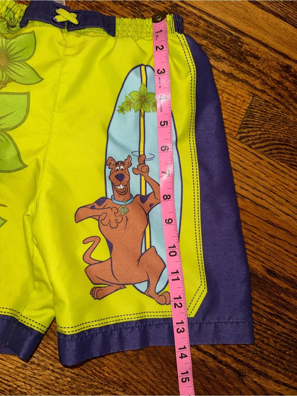 Vintage Y2K Scooby Doo Surf Swim Trunks Kids Board Shorts